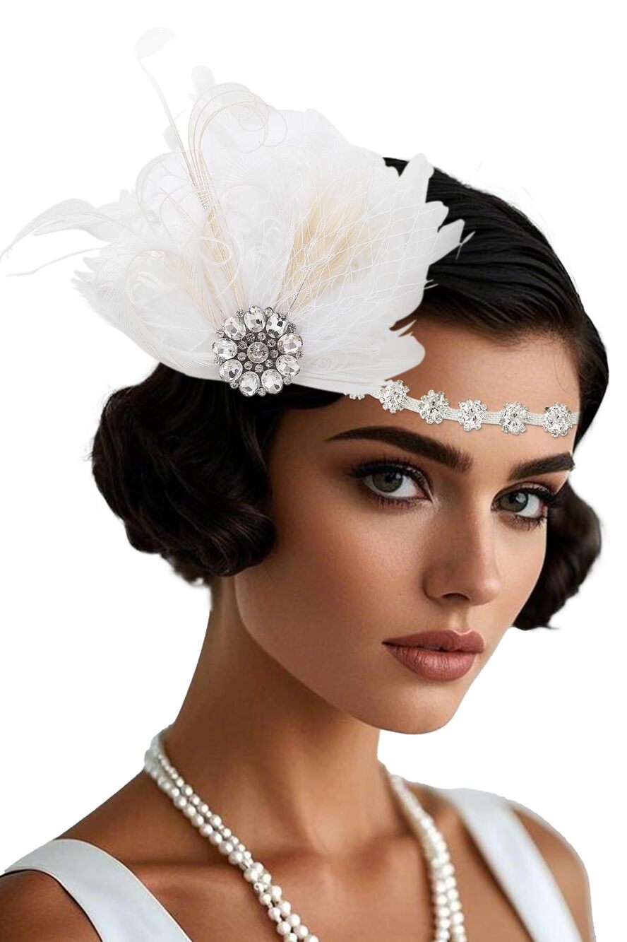9255 Flapper Headpiece - 1920s Headband Roaring 20s Great Gatsby